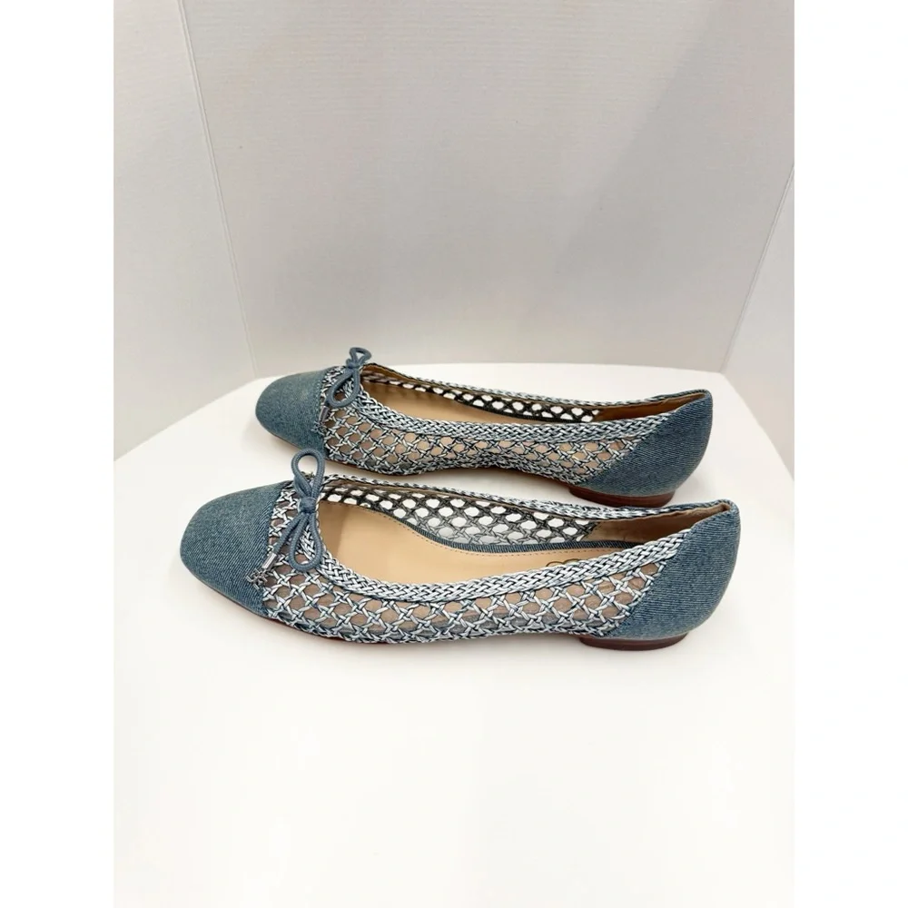 NWOT Sam Edelman Newblue Woven May Flats, Size 6.5 - Picture 5 of 9